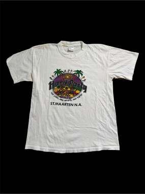 Vintage Hard Party Cafe St. Maarten N.A. Single Stitch Graphic T-Shirt